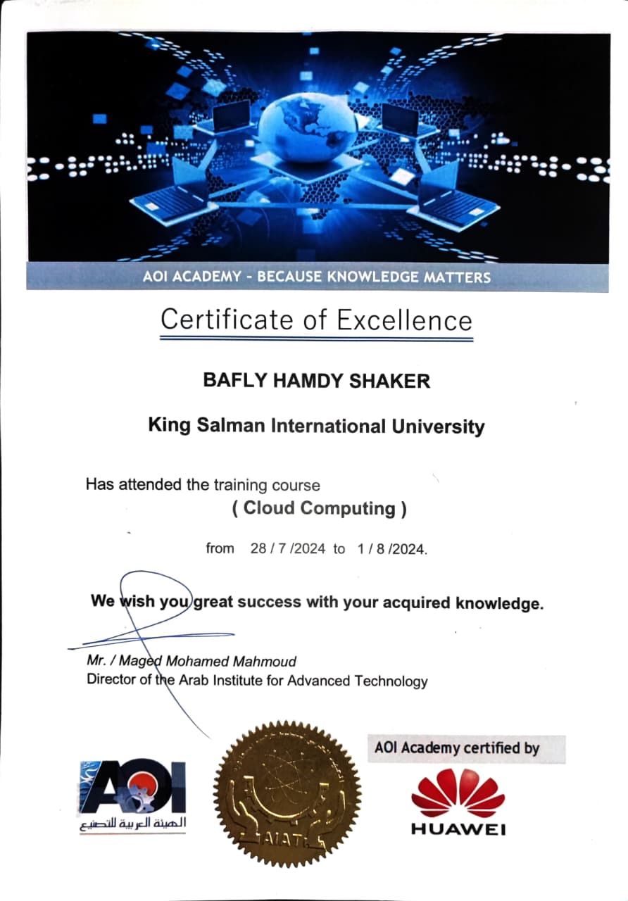 Cloud Computing Certificate of Excellence