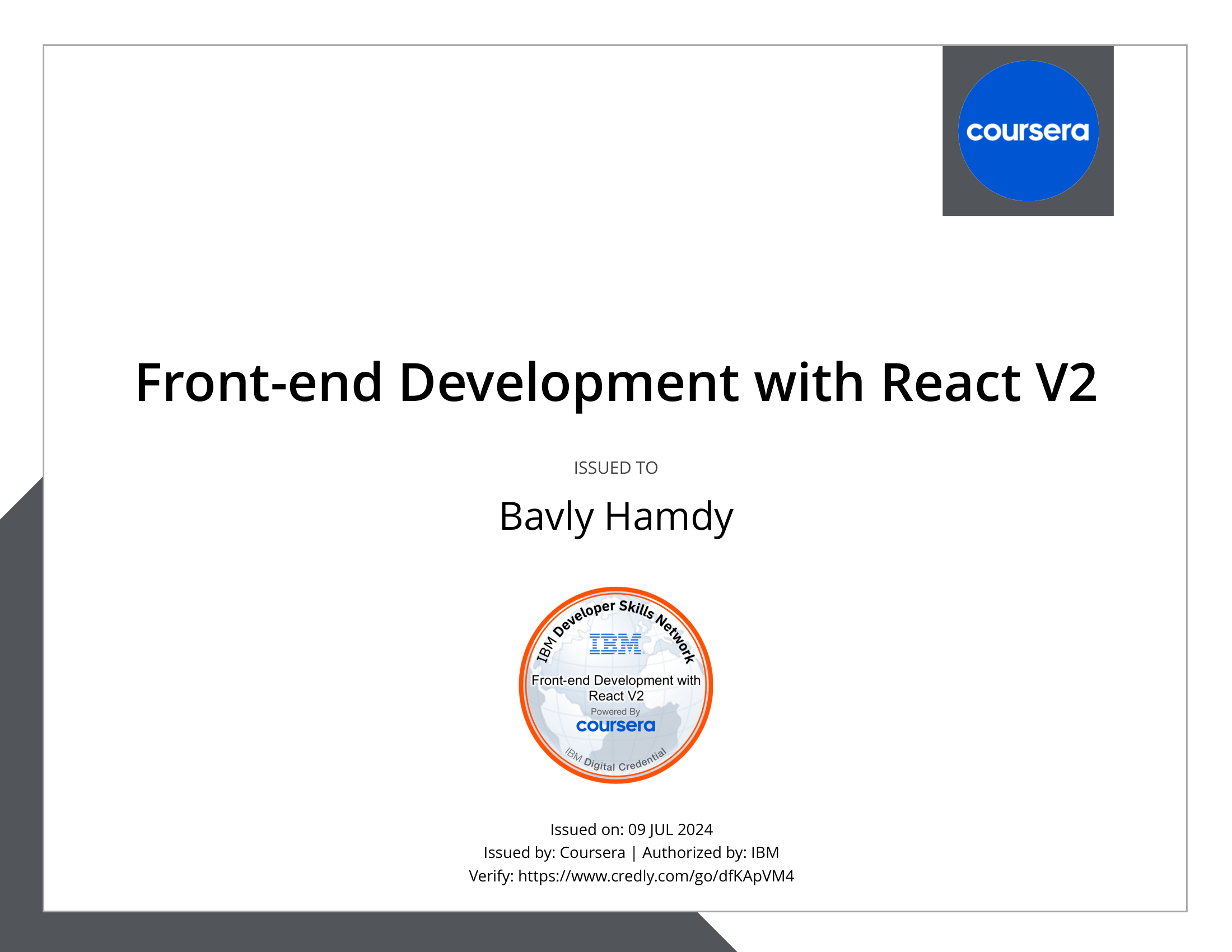 Front-end Development with React V2